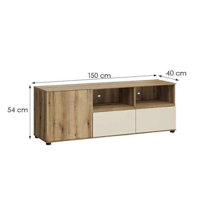TV Tisch Camino 1D2S CMNF 01 Eiche Evoke+cashmere,2