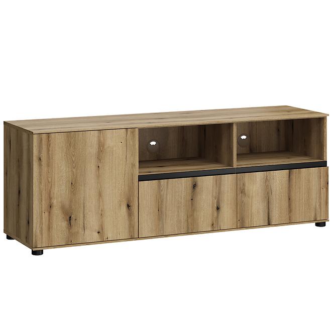 TV Tisch Camino 1D2S CMNF 01 Eiche Evoke+Eiche Evoke+ob.Schwarz