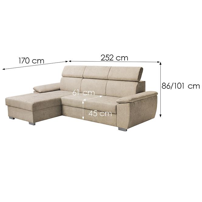 Ecksofa Kevin L Zetta 291 