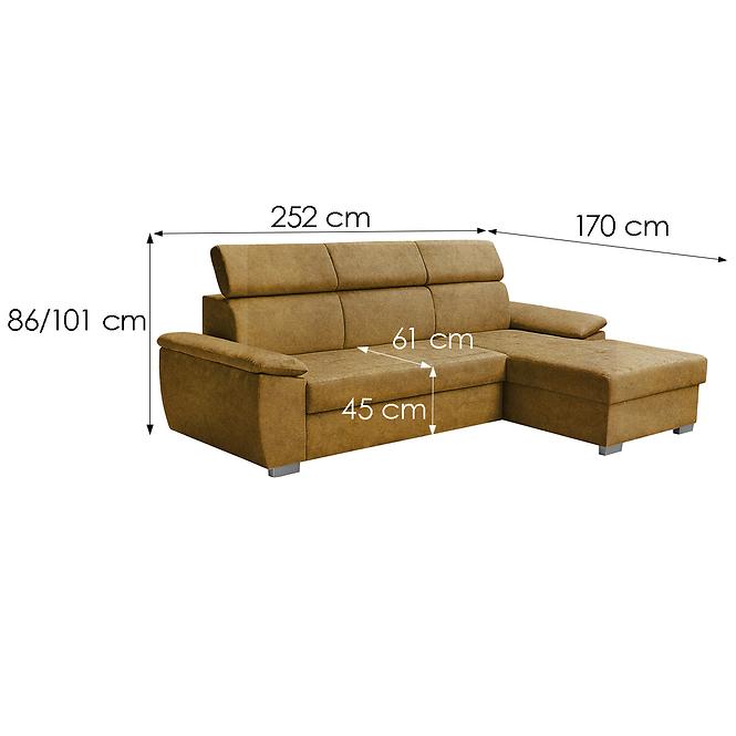 Ecksofa Kevin P Zetta 296 