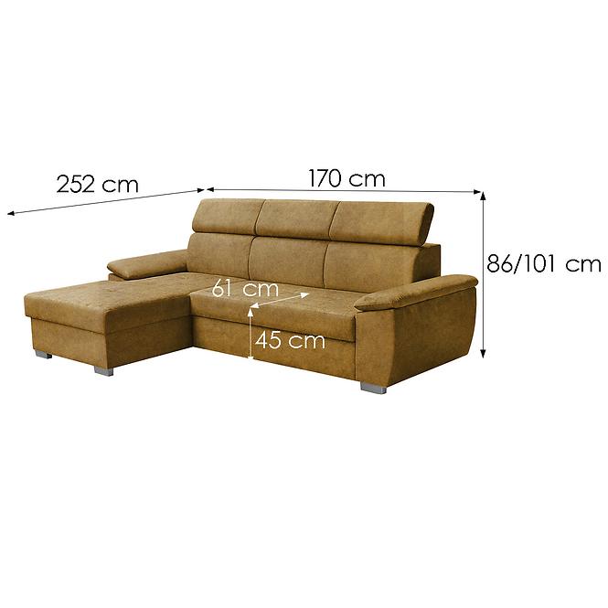 Ecksofa Kevin L Zetta 296 