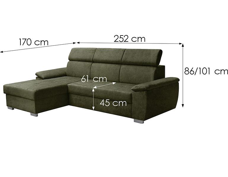 Ecksofa Kevin L Zetta 297 