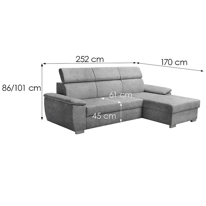Ecksofa Kevin P Zetta 302 