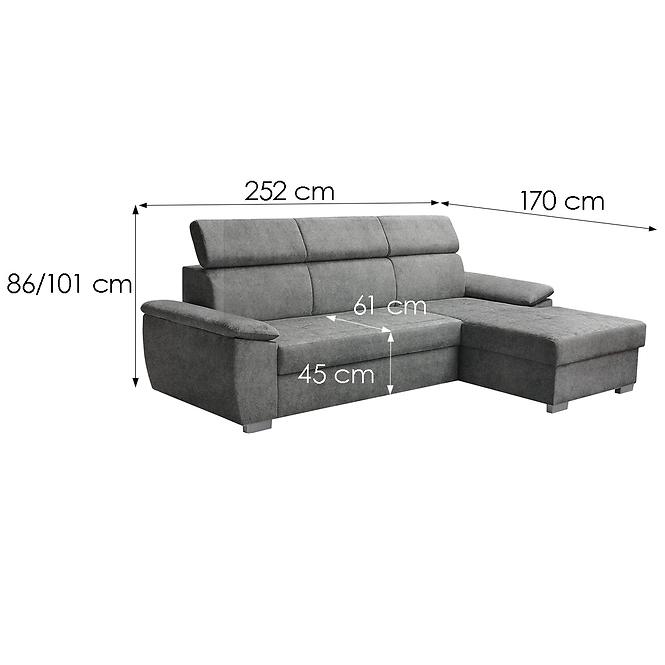 Ecksofa Kevin P Zetta 304