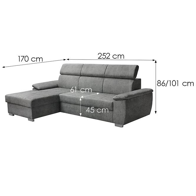 Ecksofa Kevin L Zetta 304