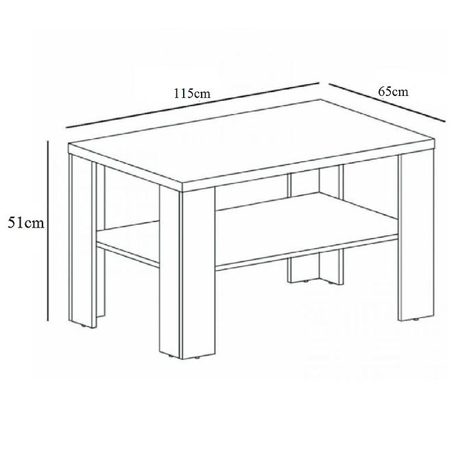 Couchtisch Mati IV 115vm Eiche Trüffel