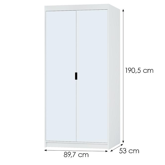 Schrank Elena 2D Weiß/Spiegel
