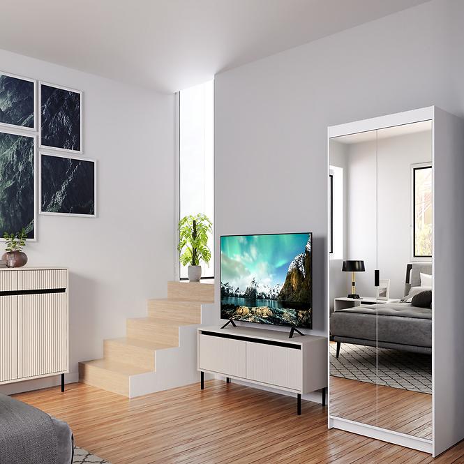 Schrank Elena 2D Weiß/Spiegel