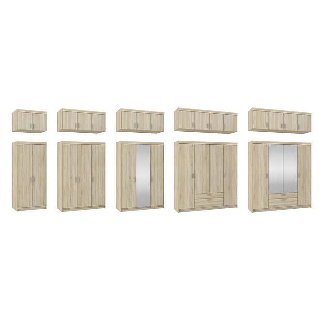 Schrank Elena 2D Eiche Sonoma/Spiegel