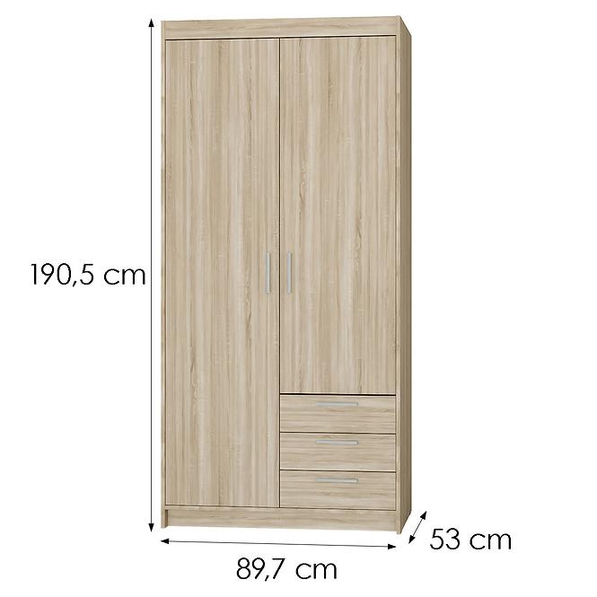 Schrank Elena 2D3S Eiche Sonoma