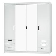Schrank Elena 4D 6S Weiß/Spiegel