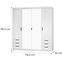 Schrank Elena 4D 6S Weiß/Spiegel,2
