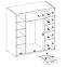 Schrank Elena 4D 6S Weiß/Spiegel,3