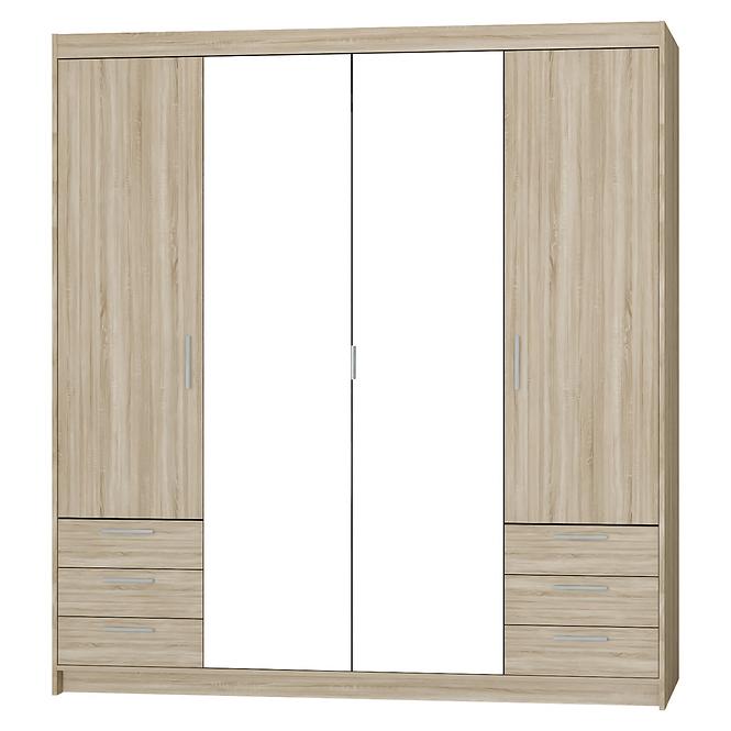 Schrank Elena 4D 6S Eiche Sonoma/Spiegel