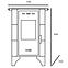 Kaminofen Bellino Goldbrown 6 kW,2