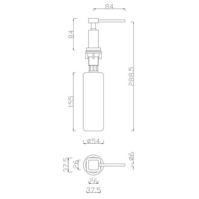 Flüssigseifenspender beige Cubic IM-F104-Q11