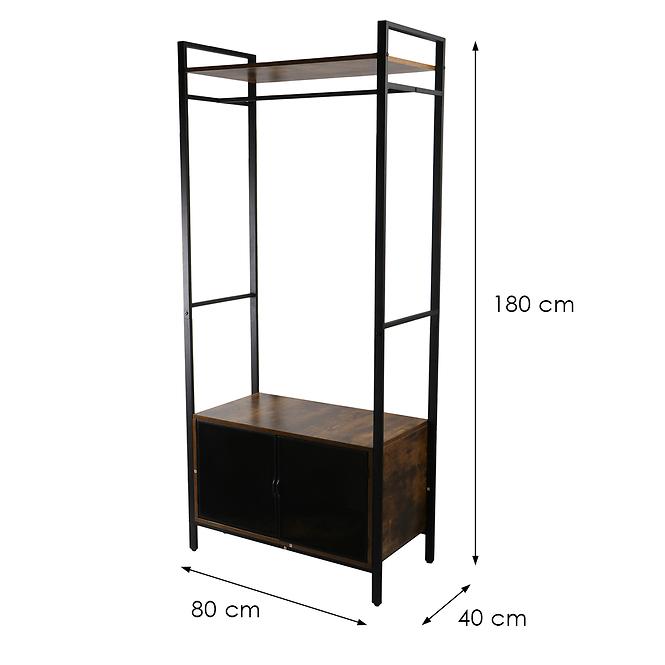 Garderobe Loft 8645 E dark vintage wood