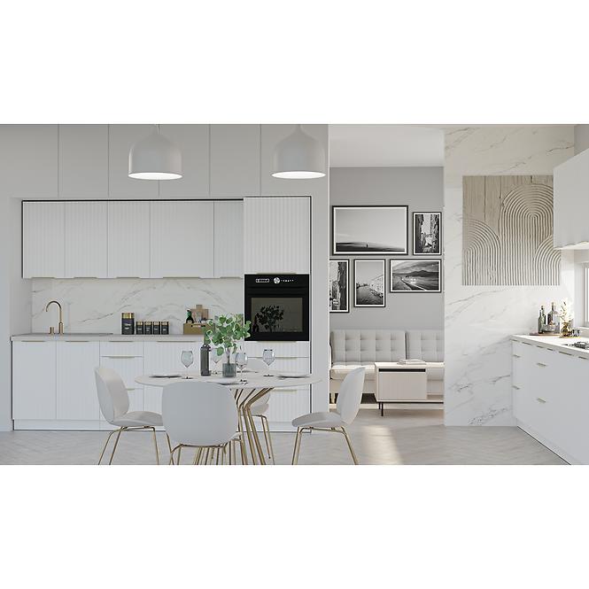 Küchenschrank Tuluza 105 ND 1F BB Weiß Matt Lamel
