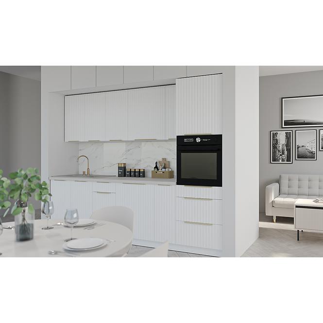 Küchenschrank Tuluza 105 ND 1F BB Weiß Matt Lamel