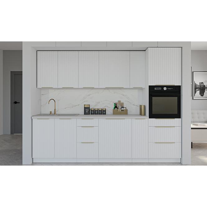 Küchenschrank Tuluza 105 ND 1F BB Weiß Matt Lamel
