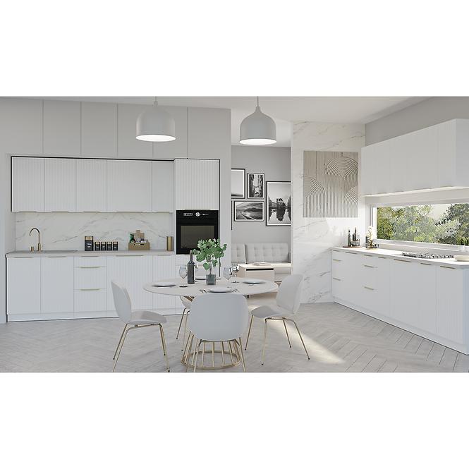 Küchenschrank Tuluza 90x90 DN 2F BB Weiß Matt Lamel