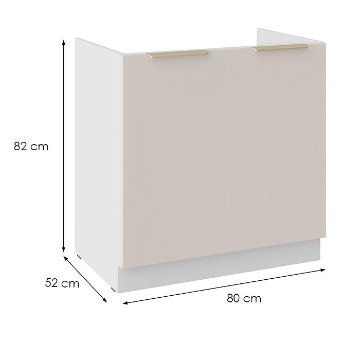 Küchenschrank Nicea 80ZL 2F BB Sandbeige