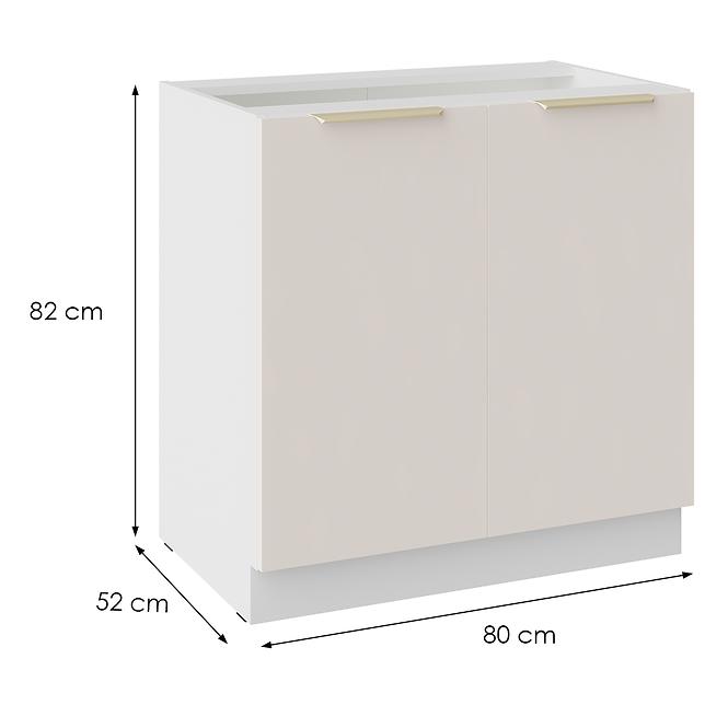 Küchenschrank Nicea 80D 2F BB Sandbeige,2