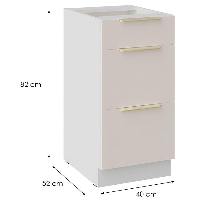 Küchenschrank Nicea  40D 3S BB Sandbeige