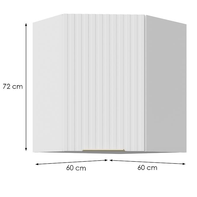 Küchenschrank Tuluza 60x60 GN-72 1F (45°) Weiß Matt Lamel