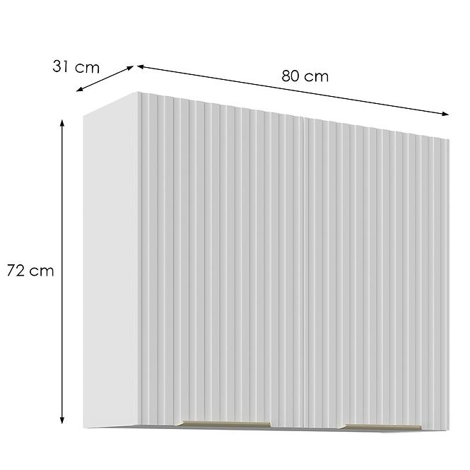 Küchenschrank Tuluza 80G-72 2F Weiß Matt Lamel
