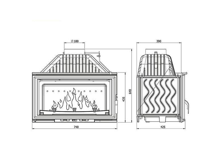 Kamineinsatz W15 9,4 kW Eco