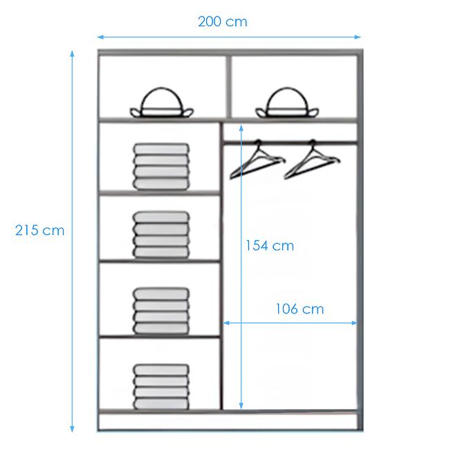 Schrank Avantgarde AV-1-200 Artisan/Graphit