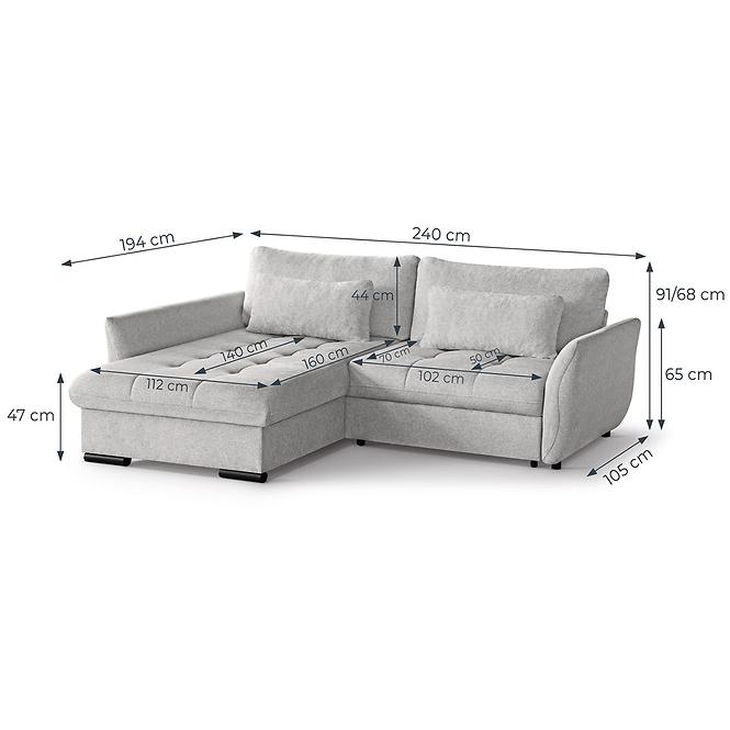 Ecksofa Cafu L links LOUIS 661