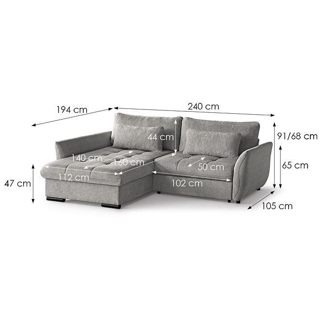 Ecksofa Cafu L links LOUIS 664,8