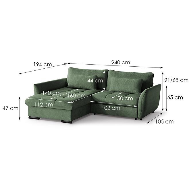 Ecksofa Cafu L links LOUIS 672,8