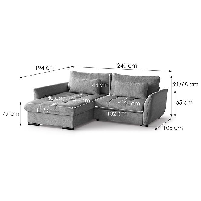 Ecksofa Cafu L links LOUIS 668,7