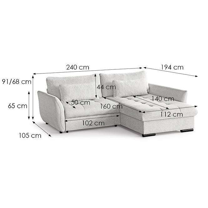 Ecksofa Cafu L rechts LOUIS 661,8