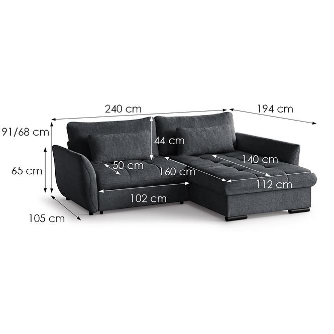Ecksofa Cafu L rechts LOUIS 677,8