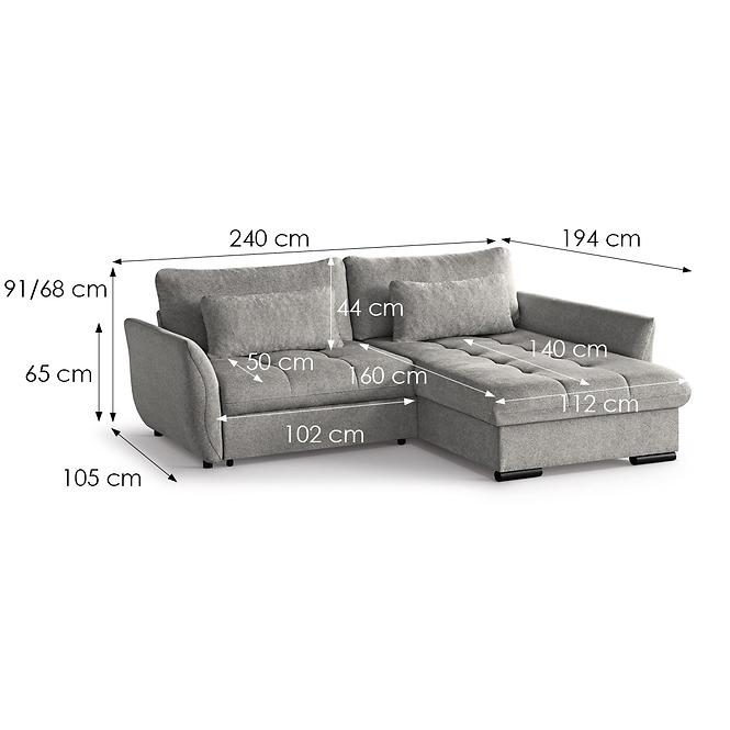Ecksofa Cafu L rechts LOUIS 664,8