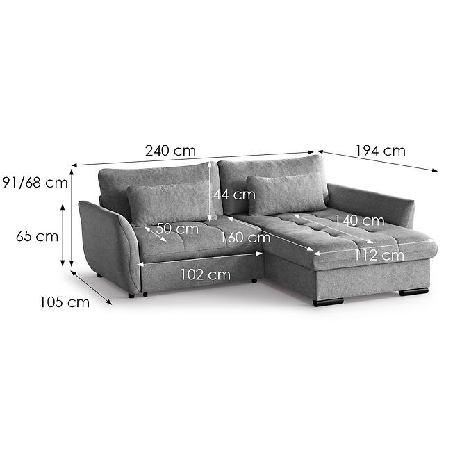 Ecksofa Cafu L rechts LOUIS 668,7