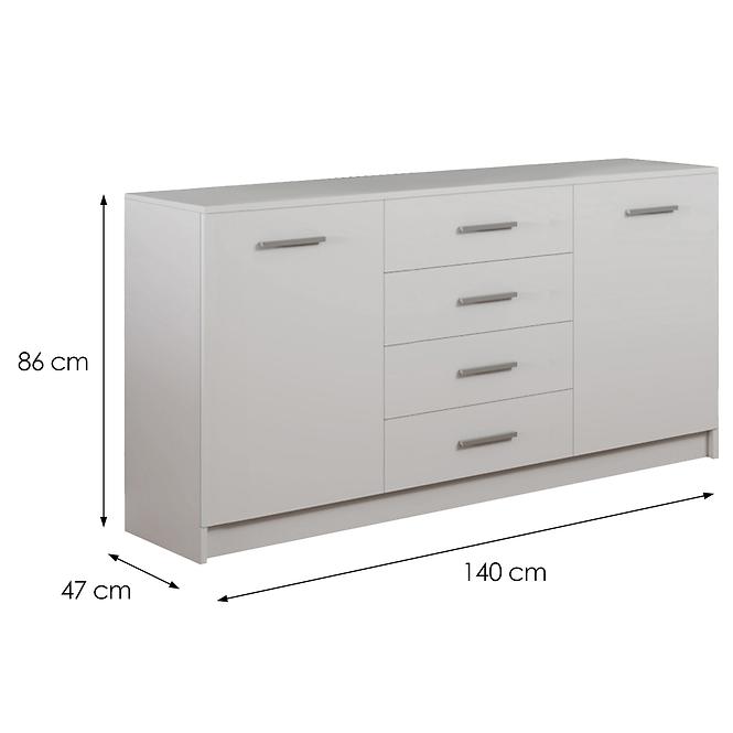 Kommode DUO 2D4S weiß