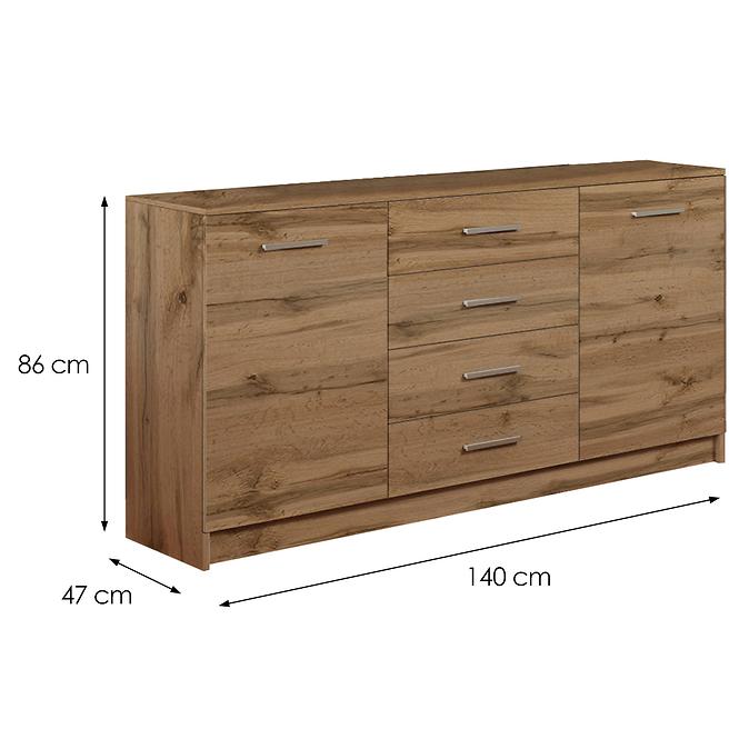 Kommode DUO 2D4S Wotan Eiche