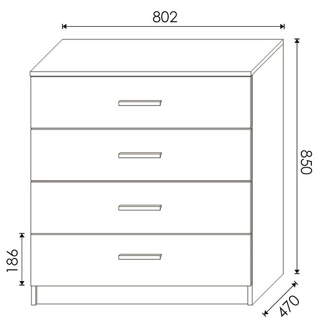 Kommode DUO 4S Wotan Eiche