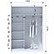 Schrank Ladder 150 Weiß/Lamellen Eiche Craft,3