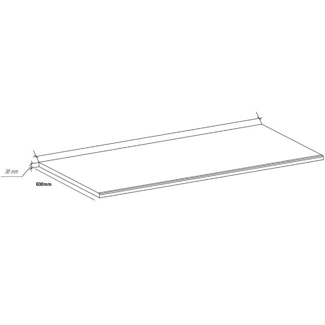 Arbeitsplatte 1mb/38mm 60cm white andromeda