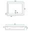 Rea-k5332 rechteckige Duschwanne Savoyweiß 80x100,3