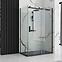 Rea-K9603 Rechteckige Duschwanne Steinschwarz 90x120,4