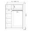 Schrank Moda mit einer Band 150 Weiß,2