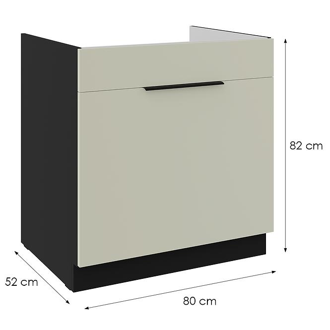 Küchenzeile Arona Cashmere 80ZL 1S BB,2