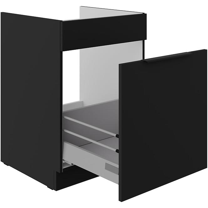 Küchenzeile Siena Schwarz Matt 60ZL 1S BB
